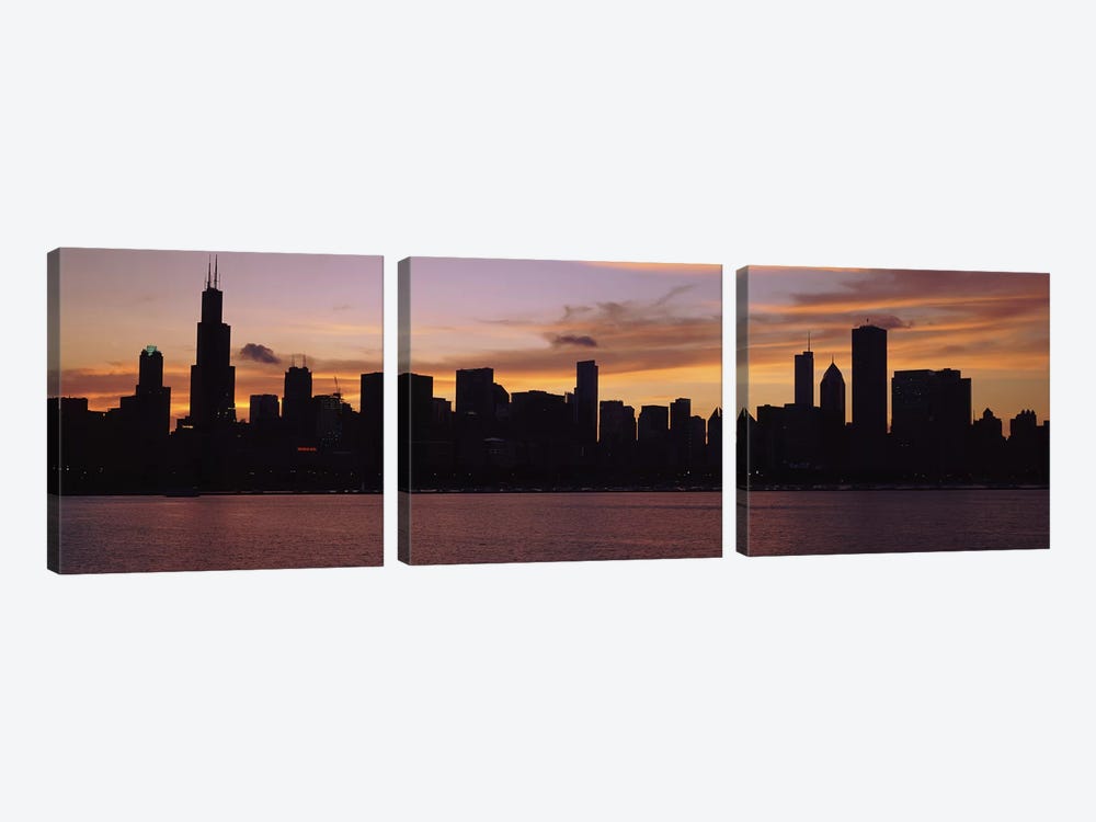 Buildings at the waterfront, Lake Michigan, Chicago, Illinois, USA 2011 #2 by Panoramic Images 3-piece Canvas Wall Art