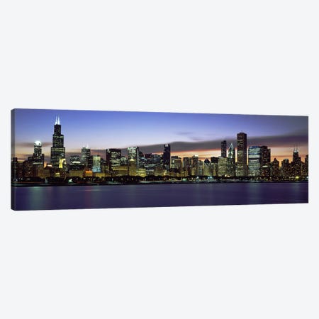 Buildings at the waterfront, Lake Michigan, Chicago, Illinois, USA Canvas Print #PIM9605} by Panoramic Images Art Print