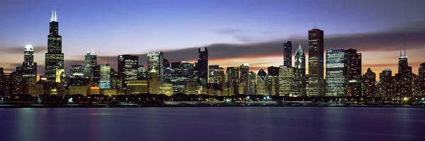 Panoramic Images: Buildings at the waterfront, Lake Michigan, Chicago, Illinois, USA by Panoramic Images