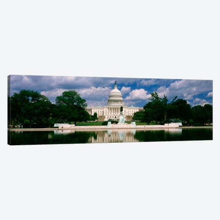 Government building on the waterfront, Capitol Building, Washington DC, USA Canvas Print #PIM960} by Panoramic Images Art Print