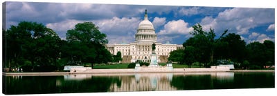 Government building on the waterfront, Capitol Building, Washington DC, USA Canvas Art Print - Washington D.C. Art