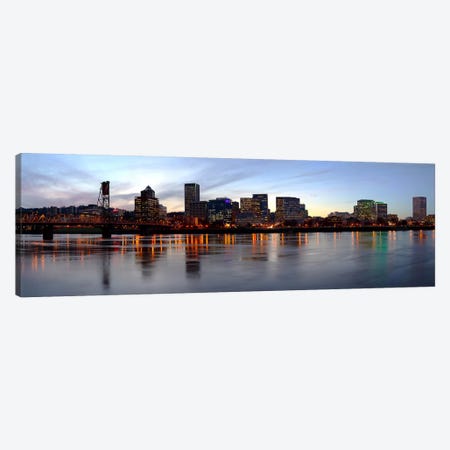 Buildings at the waterfront, Portland, Multnomah County, Oregon, USA Canvas Print #PIM9626} by Panoramic Images Canvas Art Print
