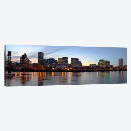 Buildings at the waterfront, Portland, Multnomah County, Oregon, USA #2 Canvas Print #PIM9627} by Panoramic Images Canvas Art Print