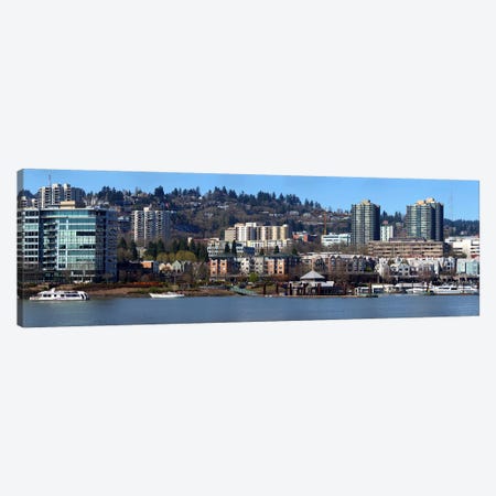 Buildings at the waterfront, Portland, Multnomah County, Oregon, USA 2011 Canvas Print #PIM9629} by Panoramic Images Canvas Artwork