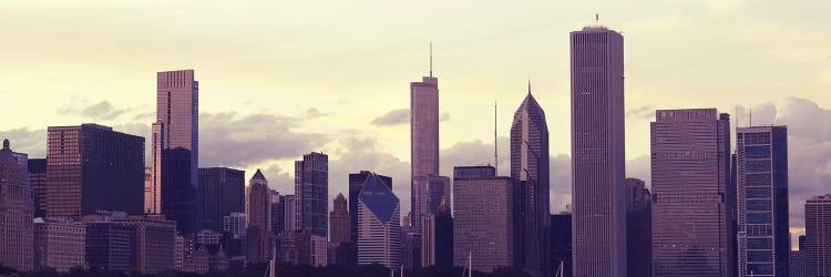 Buildings in a city at dusk, Chicago, Illinois, USA