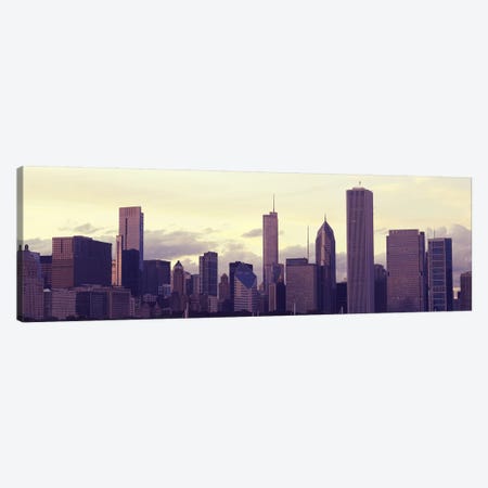Buildings in a city at dusk, Chicago, Illinois, USA Canvas Print #PIM9630} by Panoramic Images Canvas Art Print