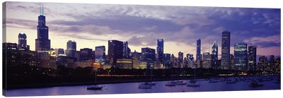 Buildings at the waterfront, Lake Michigan, Chicago, Illinois, USA Canvas Art Print - Chicago Skylines