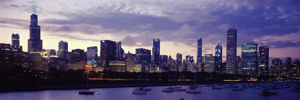 Pantone: Buildings at the waterfront, Lake Michigan, Chicago, Illinois, USA by Panoramic Images