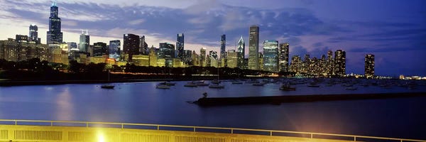 Chicago Skylines: Buildings at the waterfront, Lake Michigan, Chicago, Illinois, USA #2 by Panoramic Images