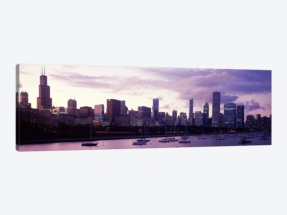 Buildings at the waterfront, Lake Michigan, Chicago, Illinois, USA #3 by Panoramic Images 1-piece Canvas Artwork