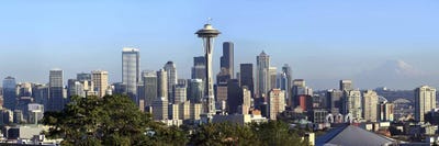 Seattle city skyline and downtown financial building, King County, Washington State, USA 2010 by Panoramic Images canvas print