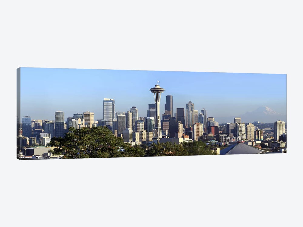 Seattle city skyline and downtown financial building, King County, Washington State, USA 2010 1-piece Canvas Print