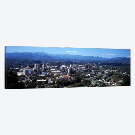 Aerial View Of Downtown, Asheville, Buncombe County, North Carolina, USA Canvas Print #PIM9652} by Panoramic Images Art Print