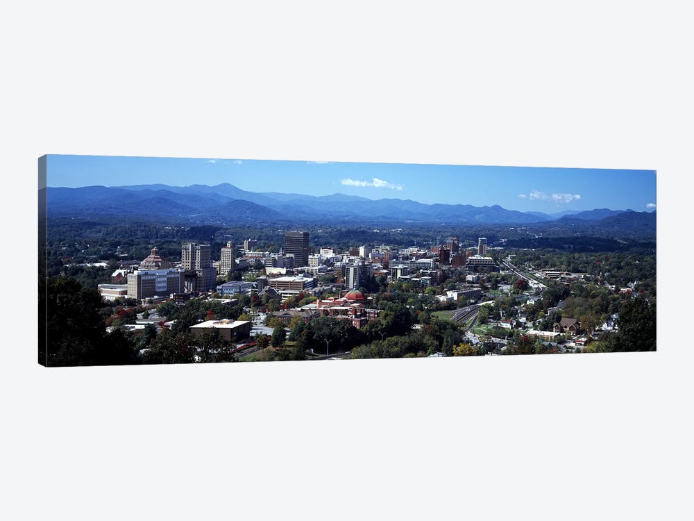 Aerial View Of Downtown, Asheville, Buncombe County, North Carolina, USA by Panoramic Images 1-piece Canvas Art