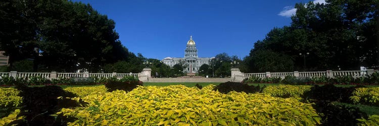 Garden in front of a State Capitol Building, Civic Park Gardens, Denver, Colorado, USA