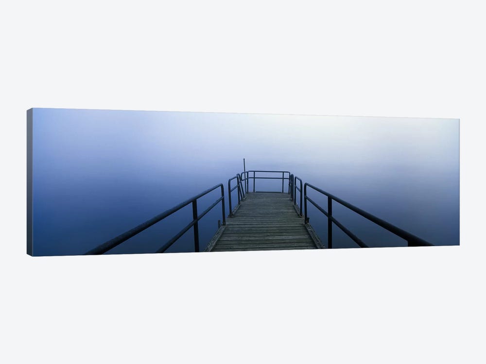 Pier on a lake, Herrington Manor Lake, Garrett County, Maryland, USA by Panoramic Images 1-piece Canvas Wall Art