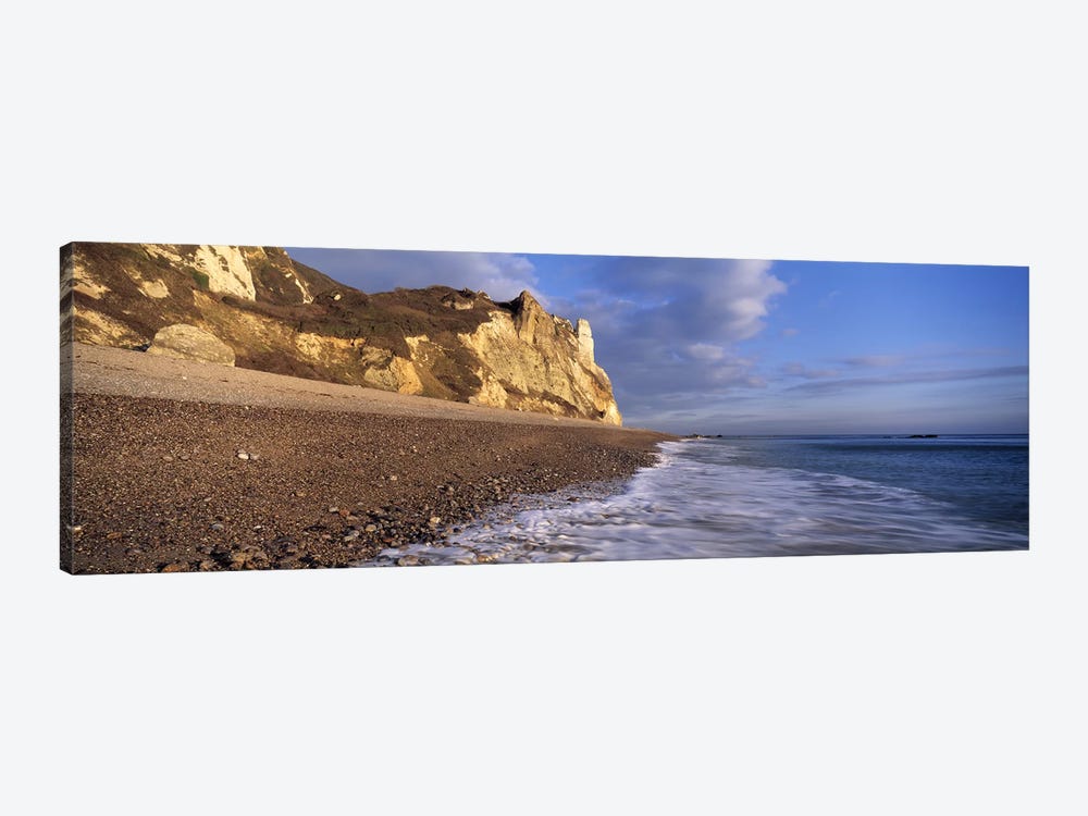 Surf on the beach, Hooken Beach, Branscombe, Devon, England by Panoramic Images 1-piece Canvas Print