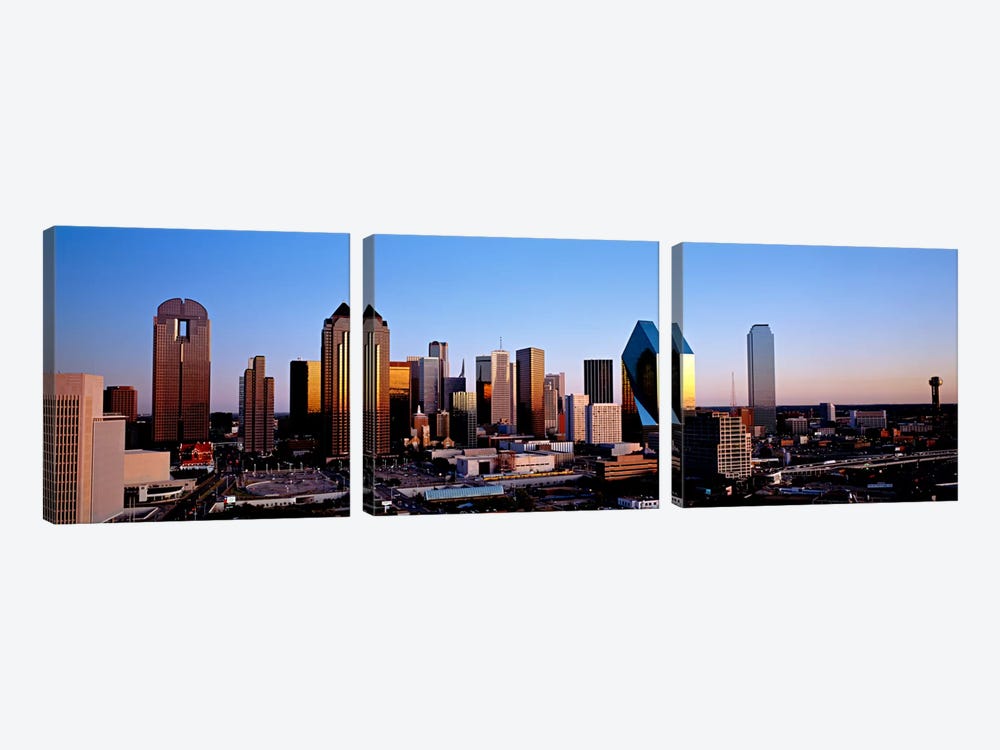 USA, Texas, Dallas, sunrise by Panoramic Images 3-piece Canvas Print