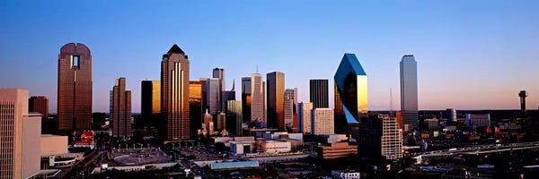 Urban: USA, Texas, Dallas, sunrise by Panoramic Images