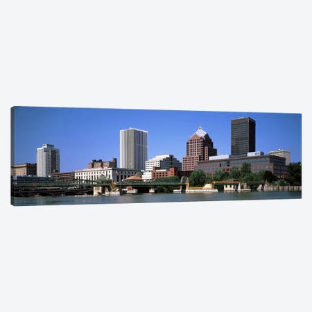 Buildings at the waterfront, Genesee River, Rochester, Monroe County, New York State, USA 2011 Canvas Print #PIM9705} by Panoramic Images Canvas Artwork