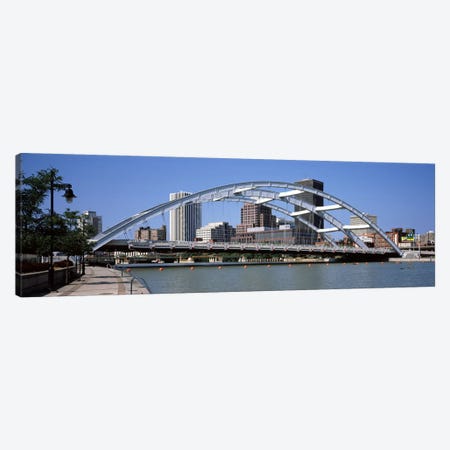 Frederick Douglas-Susan B. Anthony Memorial Bridge across the Genesee RiverRochester, Monroe County, New York State, USA Canvas Print #PIM9706} by Panoramic Images Canvas Wall Art
