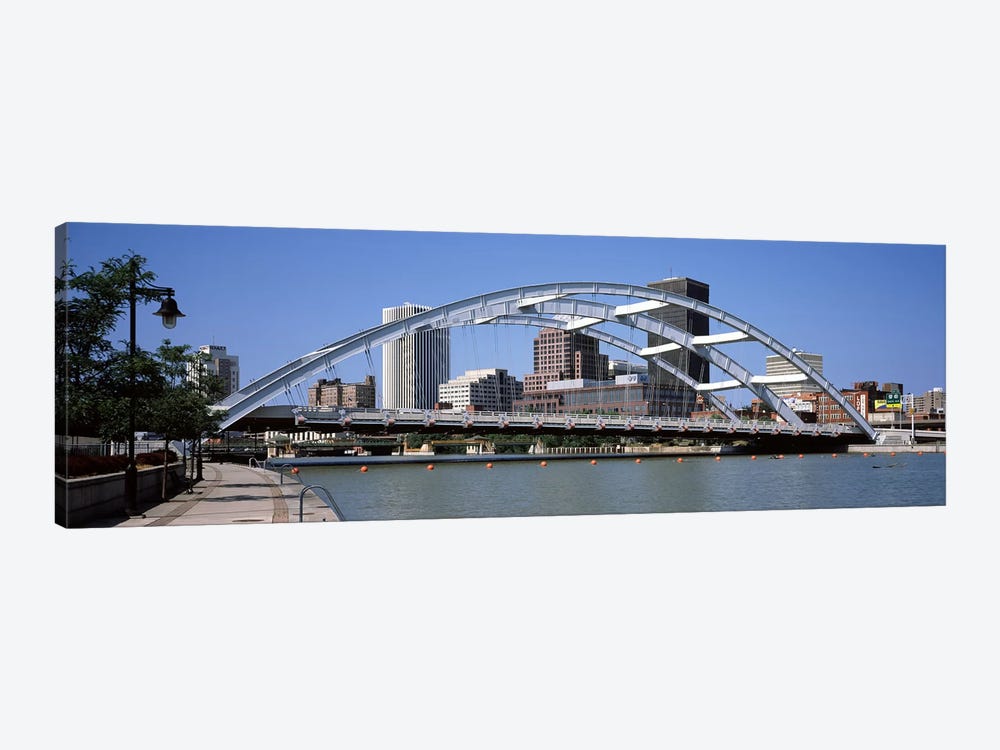 Frederick Douglas-Susan B. Anthony Memorial Bridge across the Genesee RiverRochester, Monroe County, New York State, USA by Panoramic Images 1-piece Canvas Artwork