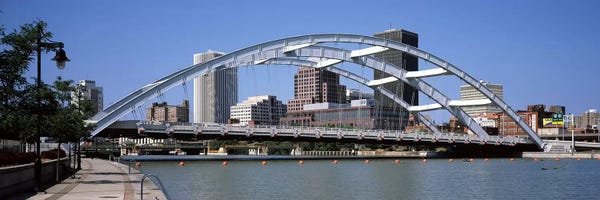Rochester: Frederick Douglas-Susan B. Anthony Memorial Bridge across the Genesee RiverRochester, Monroe County, New York State, USA by Panoramic Images