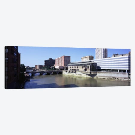 Buildings at the waterfront, Genesee River, Rochester, Monroe County, New York State, USA Canvas Print #PIM9708} by Panoramic Images Canvas Art Print