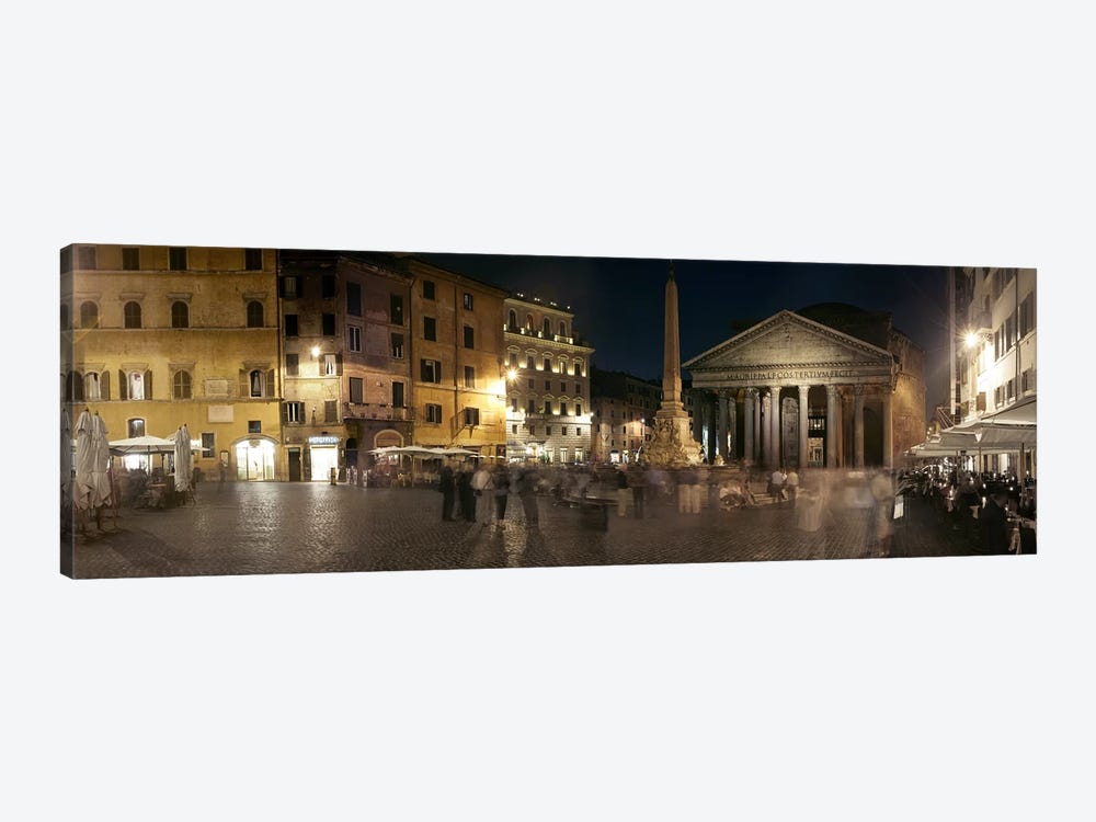 Blurred Motion View Of Pedestrians In Piazza della Rotonda, Rome, Lazio, Italy by Panoramic Images 1-piece Art Print