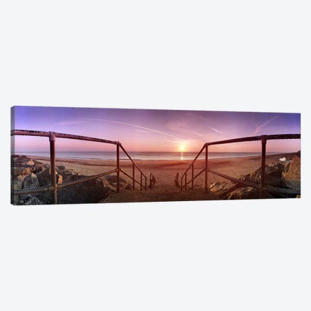 Staircase leading towards a beachCalifornia, Norfolk, England Canvas Print #PIM9719} by Panoramic Images Canvas Wall Art