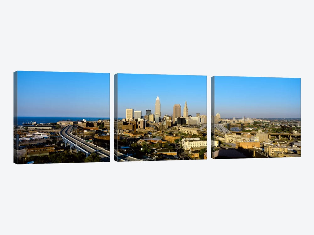 USA, Ohio, Cleveland, aerial by Panoramic Images 3-piece Art Print