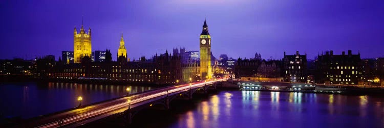 Palace Of Westminster & Westminster Bridge At Night, City Of Westminster,  London, England, United Kingdom