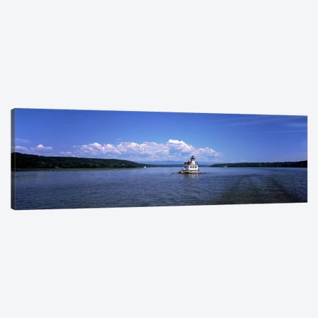 Lighthouse at a river, Esopus Meadows Lighthouse, Hudson River, New York State, USA Canvas Print #PIM9740} by Panoramic Images Canvas Print