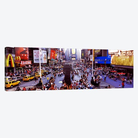 People in a city, Times Square, Manhattan, New York City, New York State, USA Canvas Print #PIM9741} by Panoramic Images Canvas Art Print