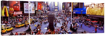 People in a city, Times Square, Manhattan, New York City, New York State, USA Canvas Art Print - Times Square