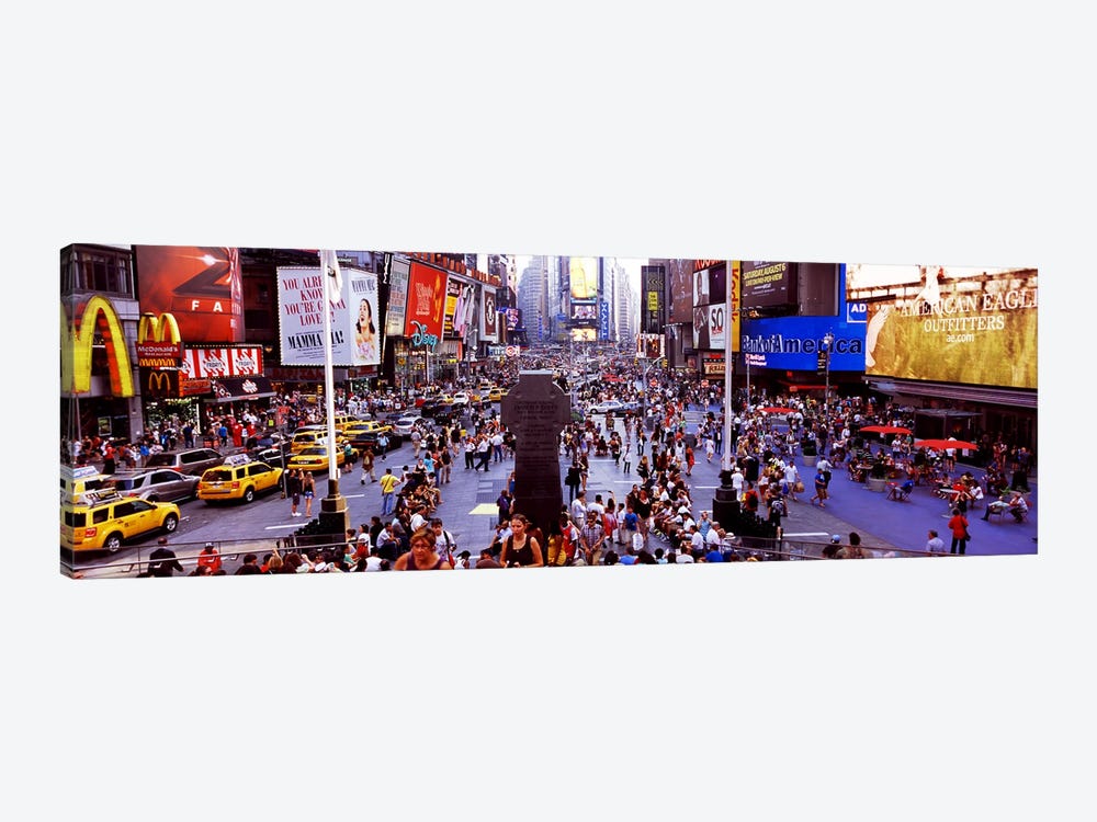 People in a city, Times Square, Manhattan, New York City, New York State, USA by Panoramic Images 1-piece Canvas Print