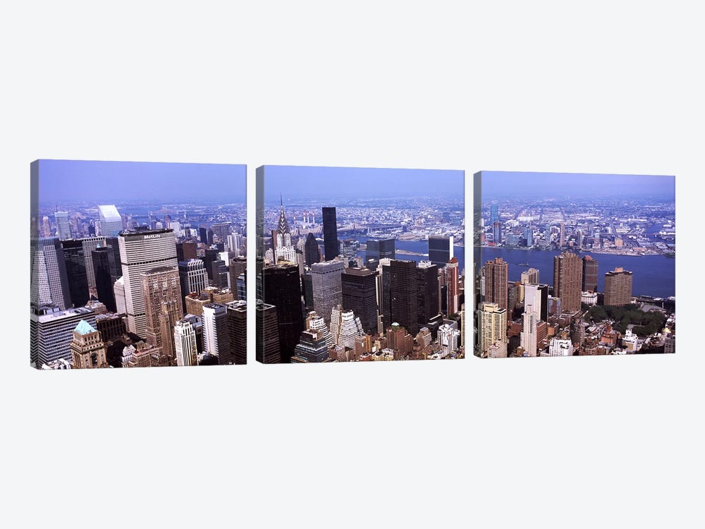 High angle view of buildings in a city, Manhattan, New York City, New York State, USA 2011 by Panoramic Images 3-piece Canvas Wall Art