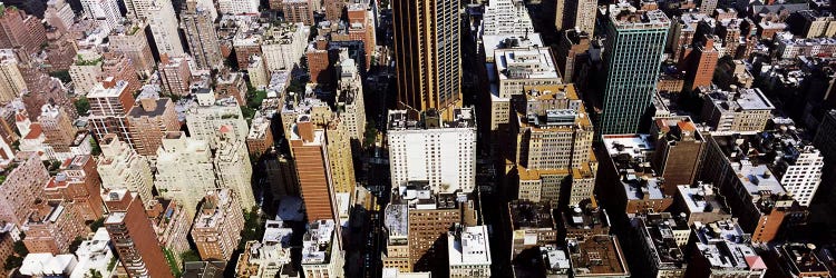 High angle view of buildings in a city, Manhattan, New York City, New York State, USA