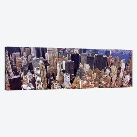 High angle view of buildings in a city, Manhattan, New York City, New York State, USA #2 Canvas Print #PIM9748} by Panoramic Images Art Print