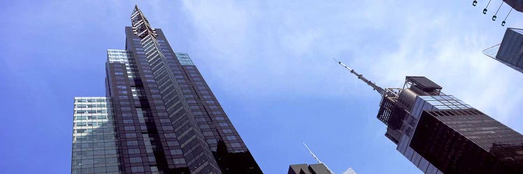 Low angle view of skyscrapers in a city, New York City, New York State, USA 2011