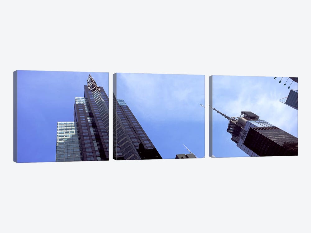 Low angle view of skyscrapers in a city, New York City, New York State, USA 2011 by Panoramic Images 3-piece Canvas Artwork
