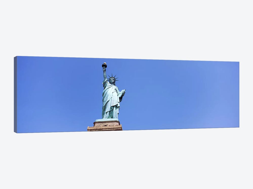 Low angle view of a statue, Statue Of Liberty, Liberty Island, New York City, New York State, USA by Panoramic Images 1-piece Canvas Artwork