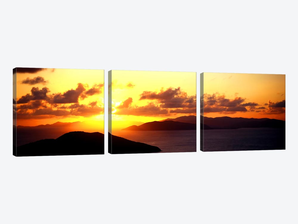 Sunset Virgin Gorda British Virgin Islands by Panoramic Images 3-piece Canvas Art