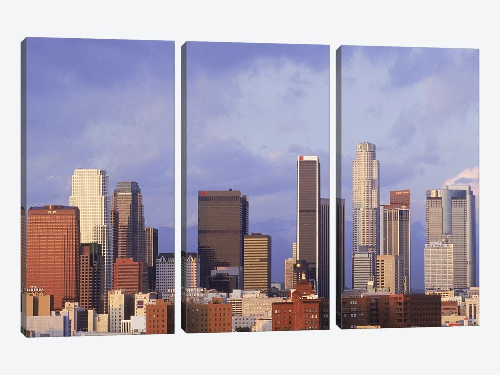 Skyscrapers in a city, City Of Los Angeles, Los Angeles County, California, USA #6 by Panoramic Images 3-piece Canvas Art Print