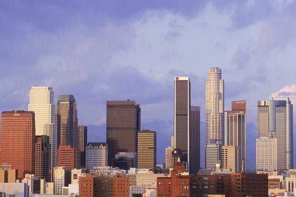 Los Angeles Skylines: Skyscrapers in a city, City Of Los Angeles, Los Angeles County, California, USA #6 by Panoramic Images