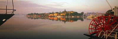 Sternwheeler in a river, Skeppsholmen, Nybroviken, Stockholm, Sweden by Panoramic Images canvas print