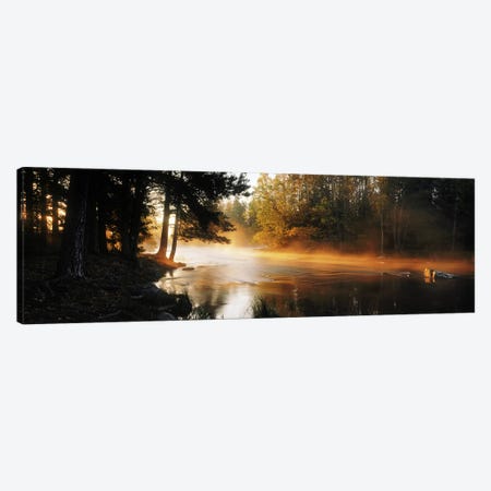 Fog over a riverDal River, Sweden Canvas Print #PIM9816} by Panoramic Images Canvas Wall Art