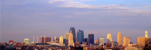 Kansas City Skylines: Skyscrapers in a city, Kansas City, Missouri, USA by Panoramic Images