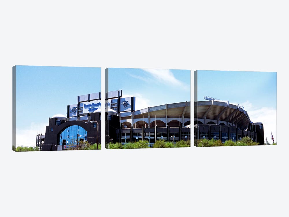 Football stadium in a city, Bank of America Stadium, Charlotte, Mecklenburg County, North Carolina, USA by Panoramic Images 3-piece Canvas Wall Art