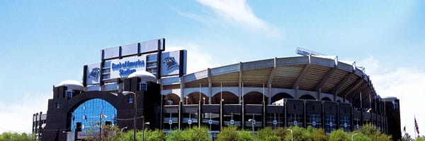 Stadiums: Football stadium in a city, Bank of America Stadium, Charlotte, Mecklenburg County, North Carolina, USA by Panoramic Images